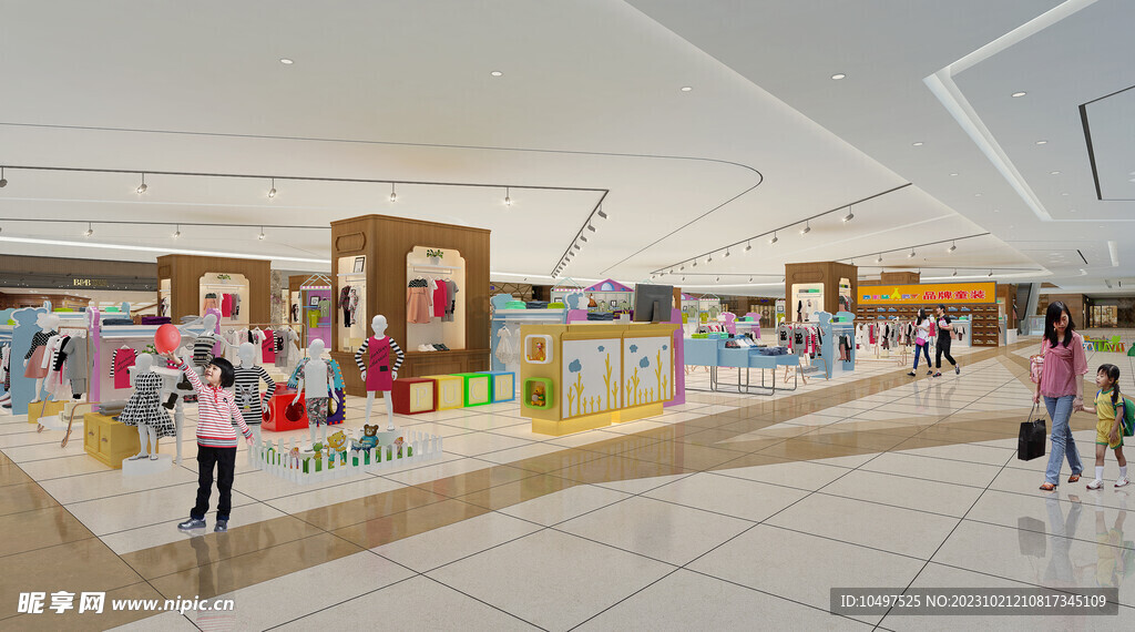 室内商业人视图