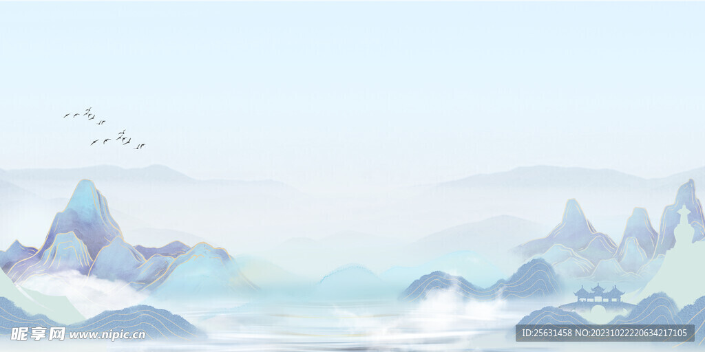 山水背景