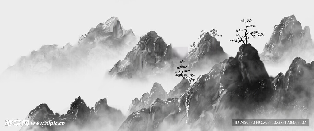 中国风山水背景