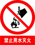 禁止用水灭火