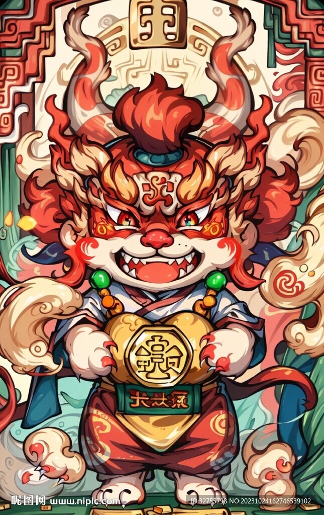 国潮2024龙年卡通人物