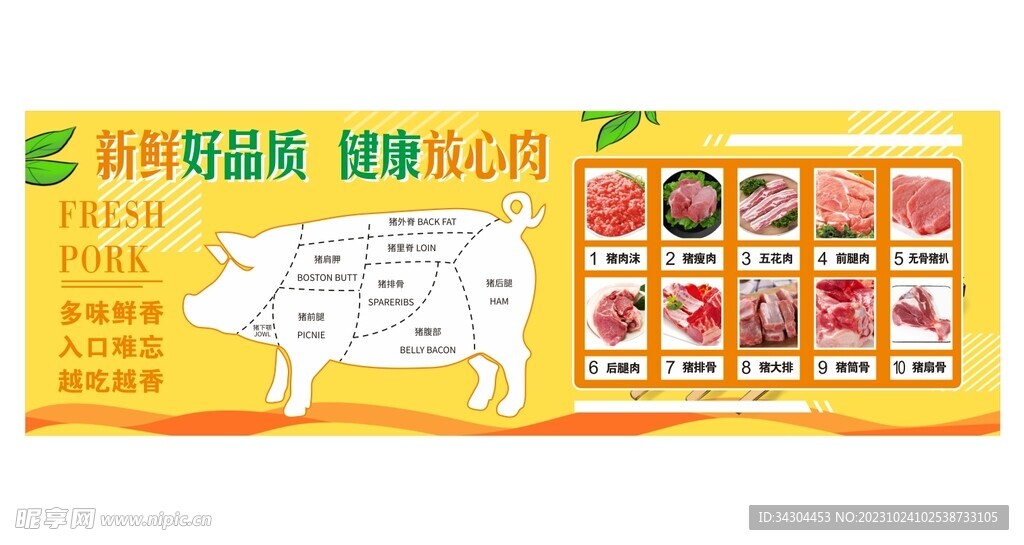 猪肉背景墙
