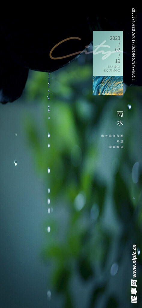 雨水海报  