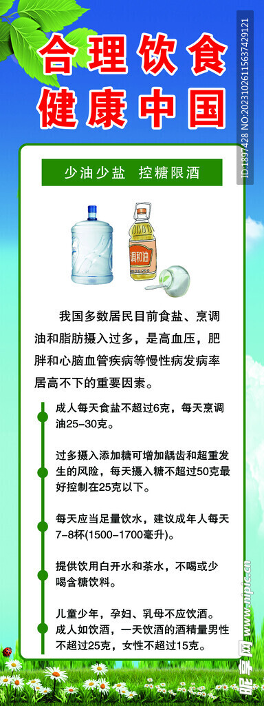 合理饮食健康中国展架