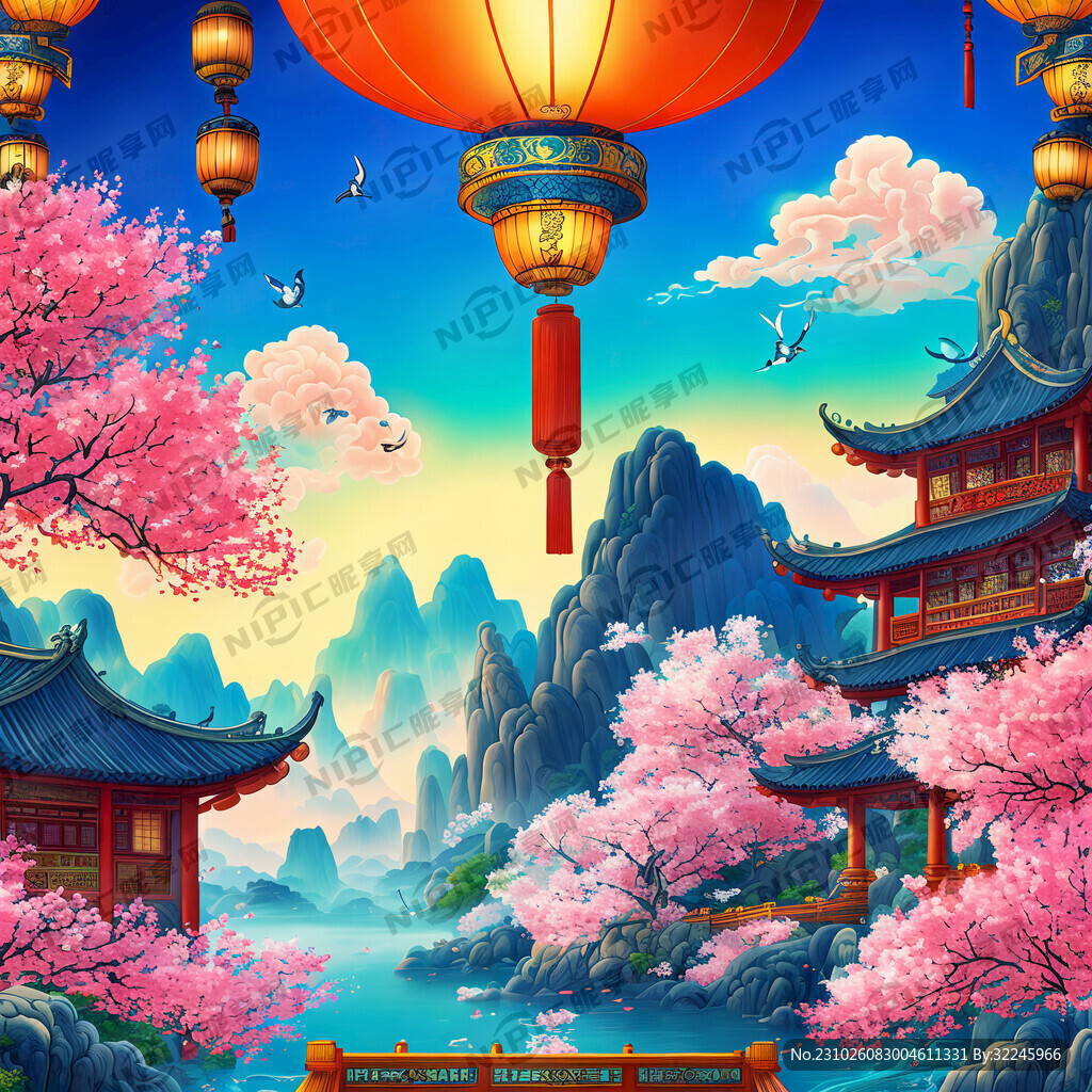 游戏梦幻唯美新中式风景 超高清