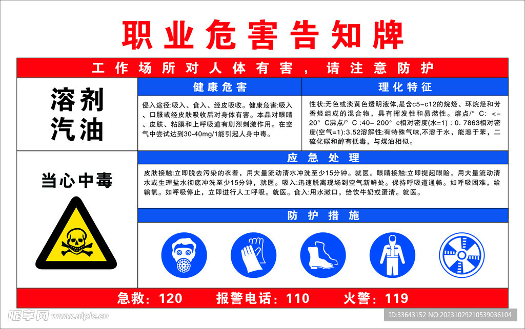 职业危害告知牌