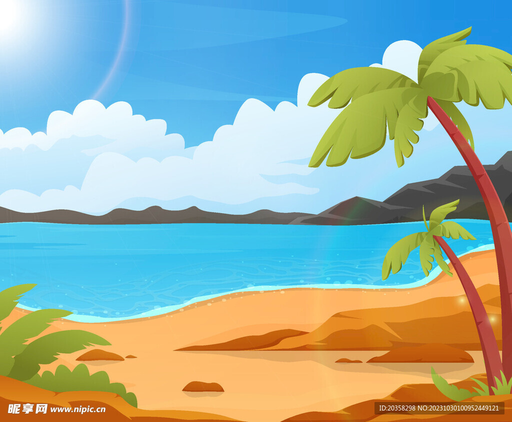 海滩风景背景