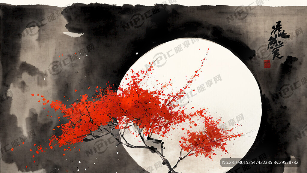 生姜红糖 空间感 水墨画 国画