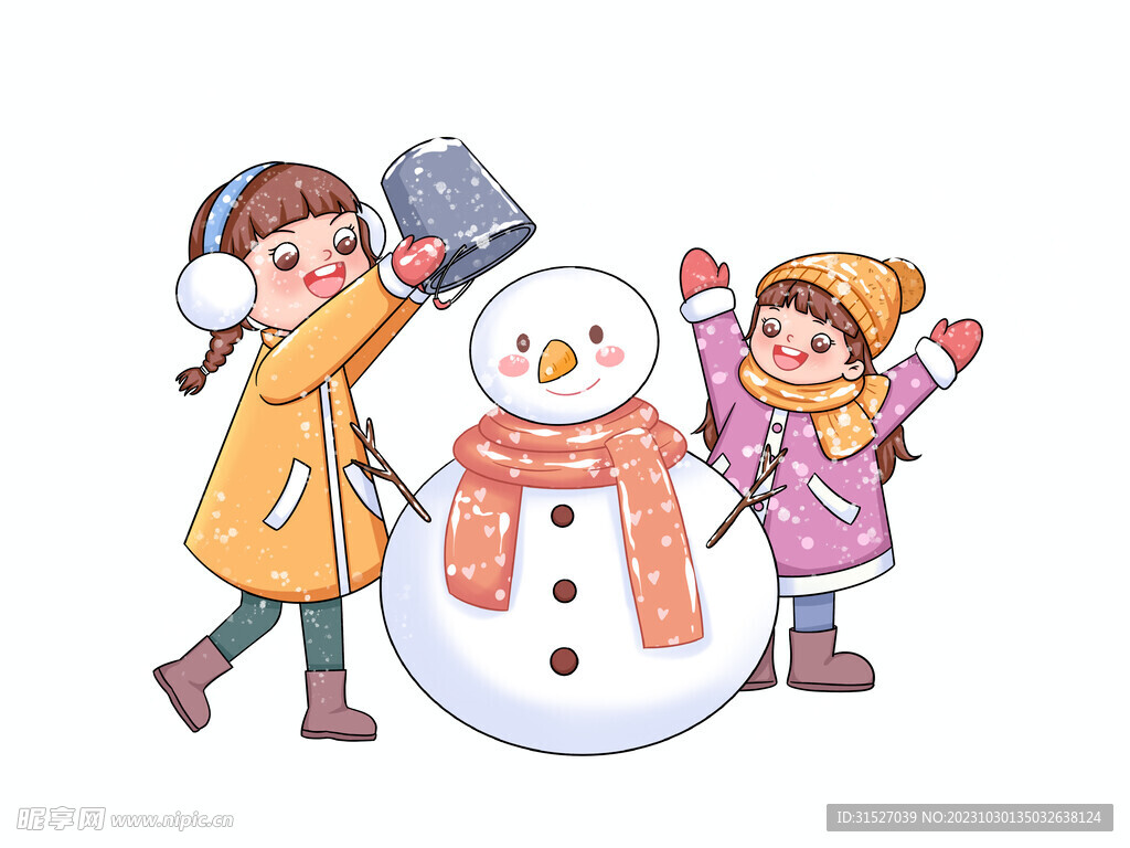 雪人插画素材