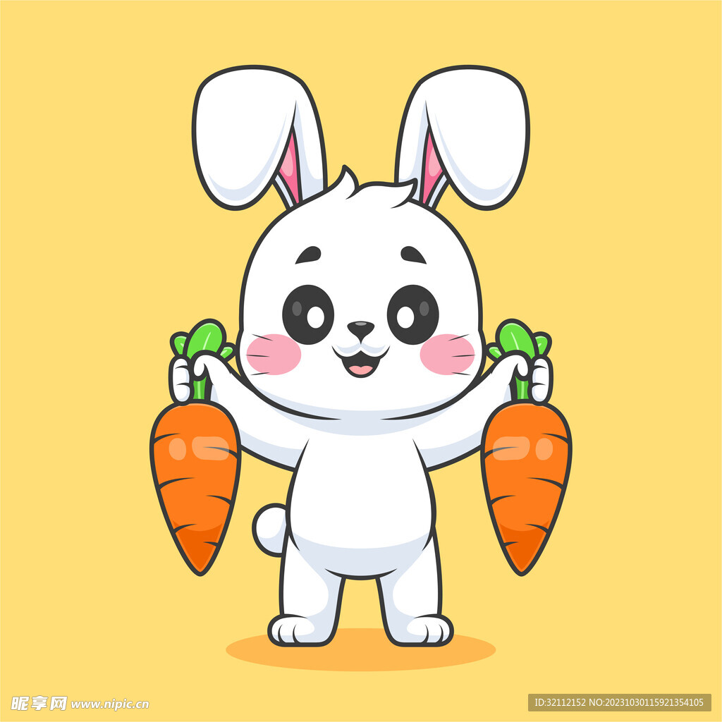 矢量卡通兔子