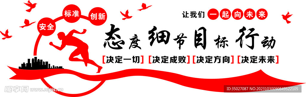 文化墙  态度细节目标行动 