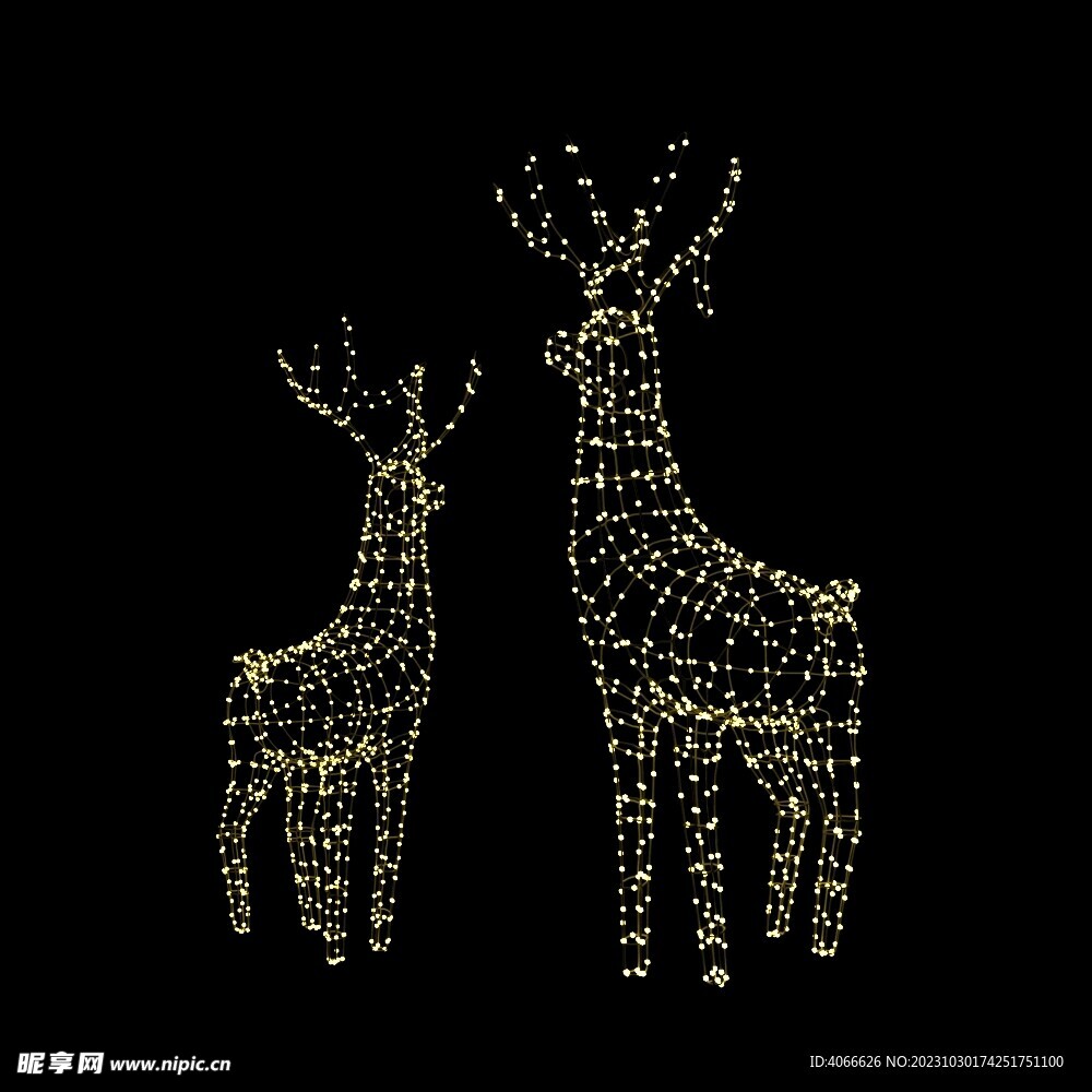 金鹿装饰灯3D模型