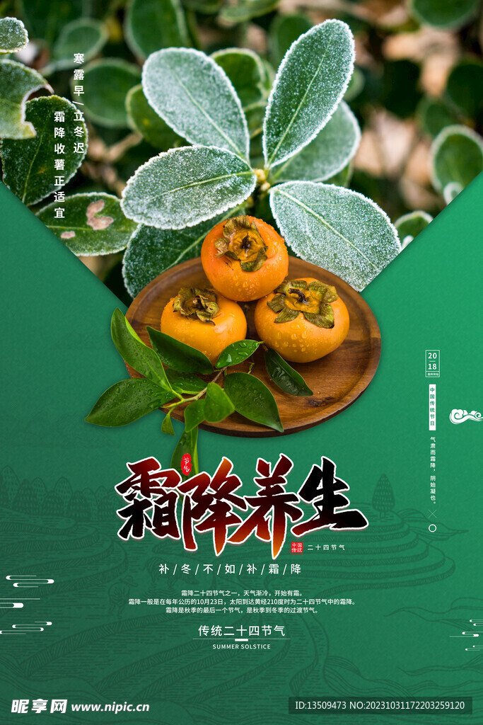 霜降节气海报
