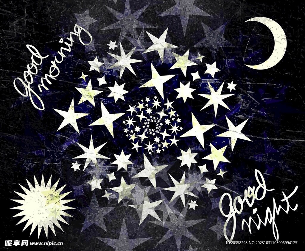 星星背景插图矢量