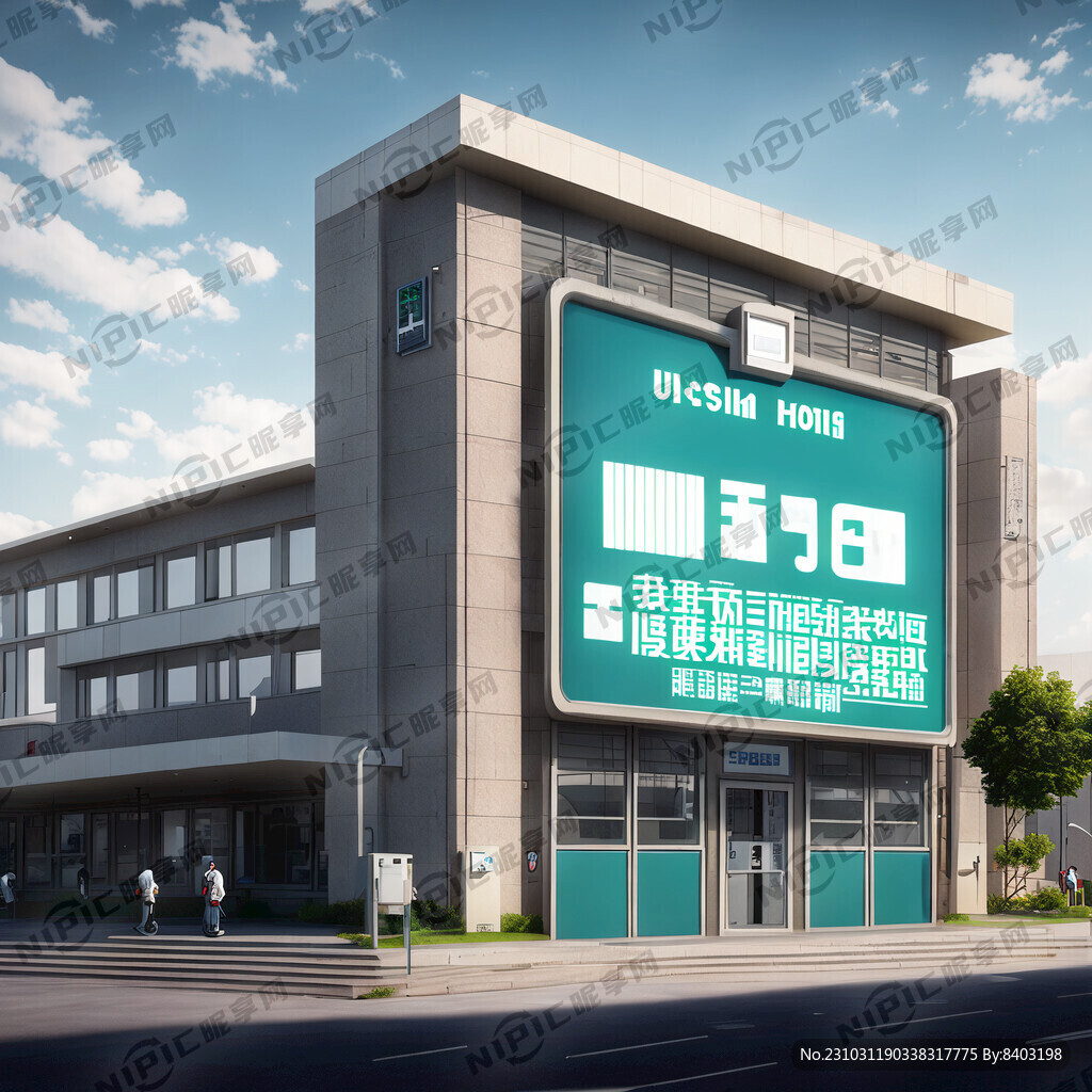 医院便民服务自助区外景广告牌