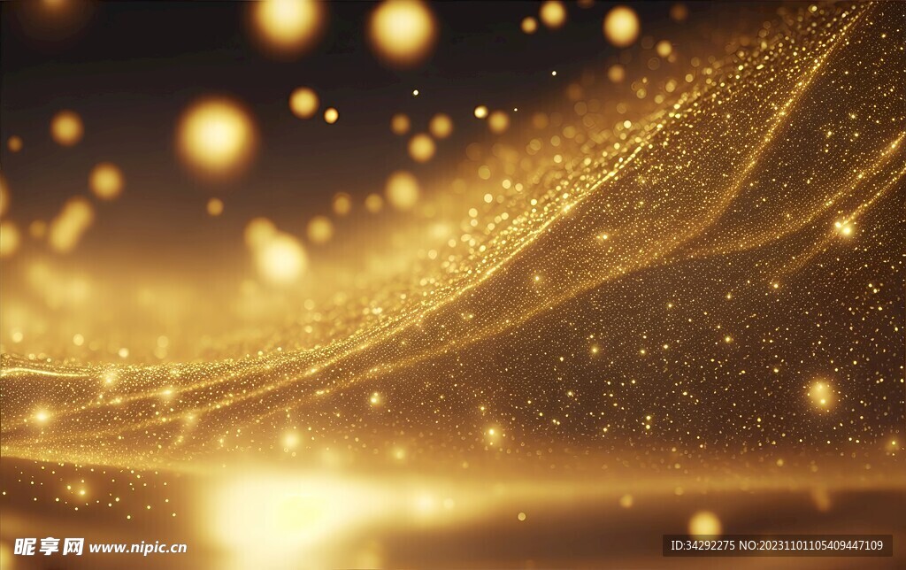金色粒子辉煌背景