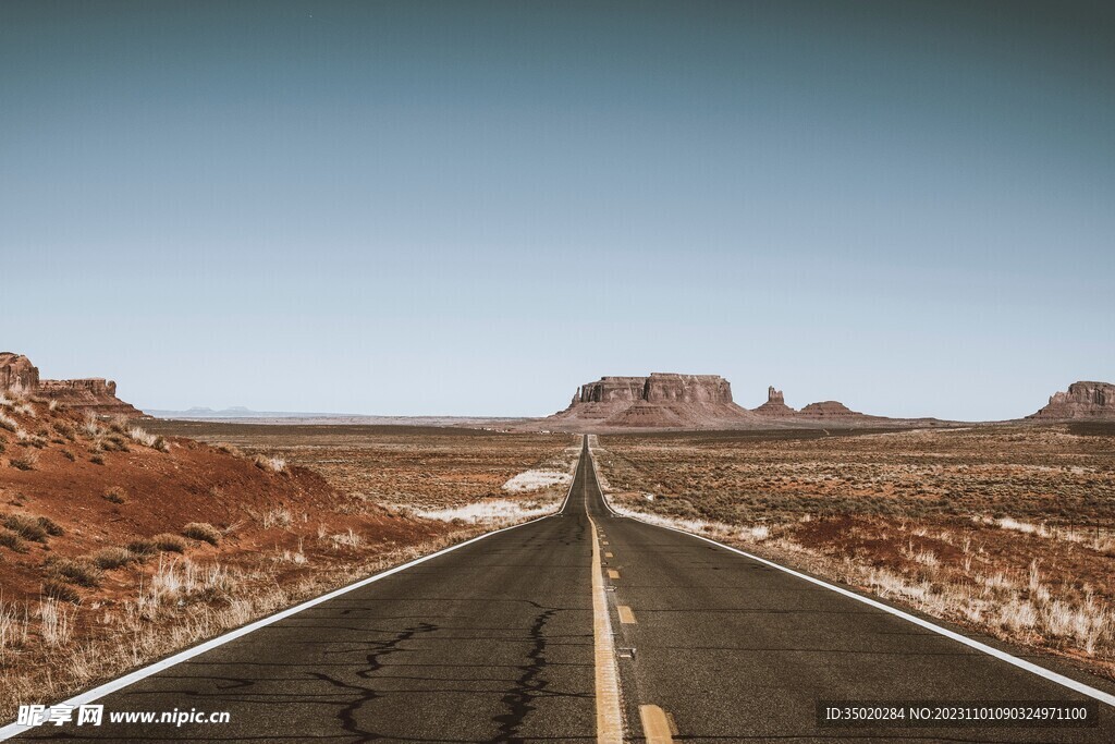 马路  荒野  风景