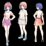 二次元少女线稿上色