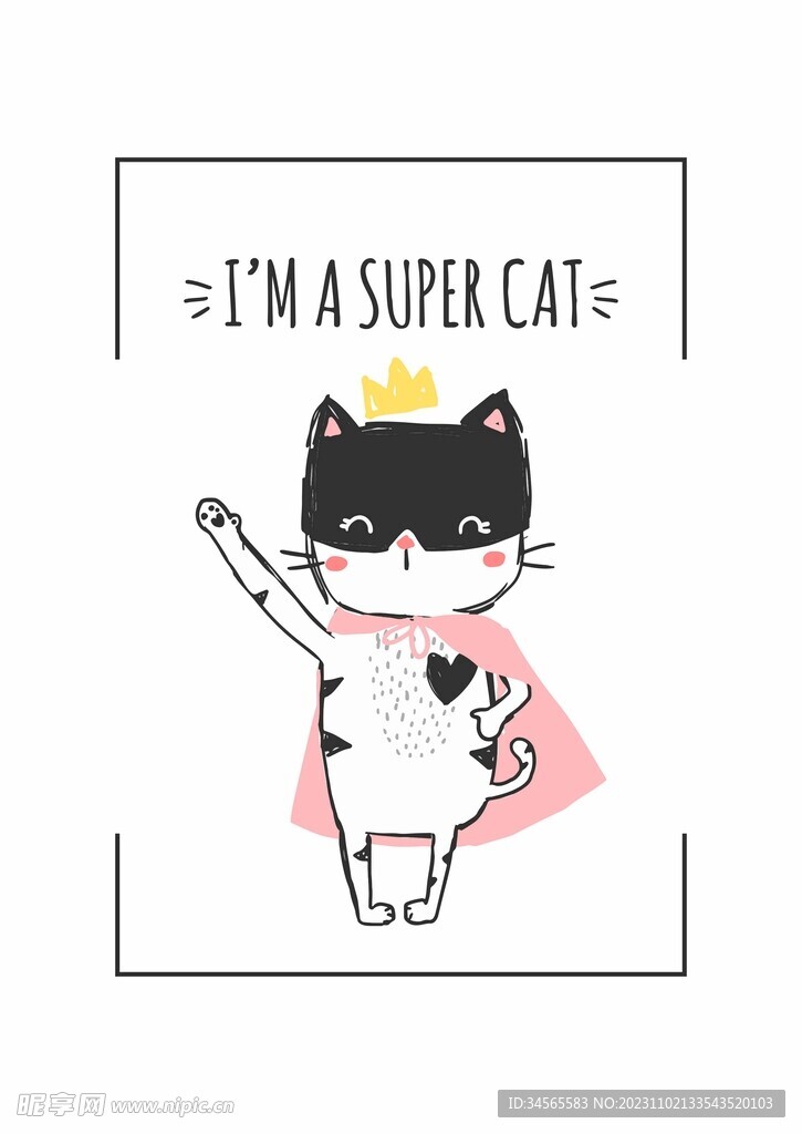 可爱超人猫咪