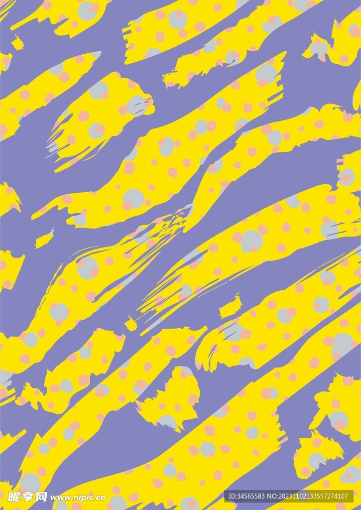 紫色黄色波点