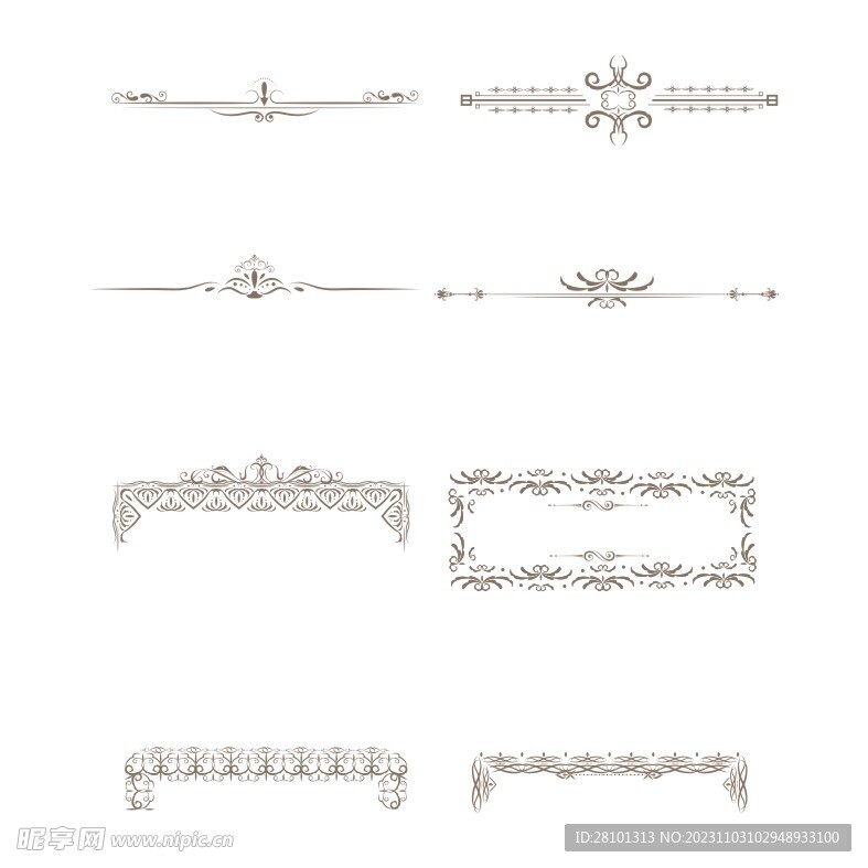 花边 素材  金色花