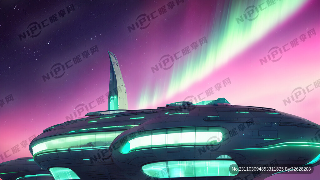 未来科技新纪元 极光 太空船