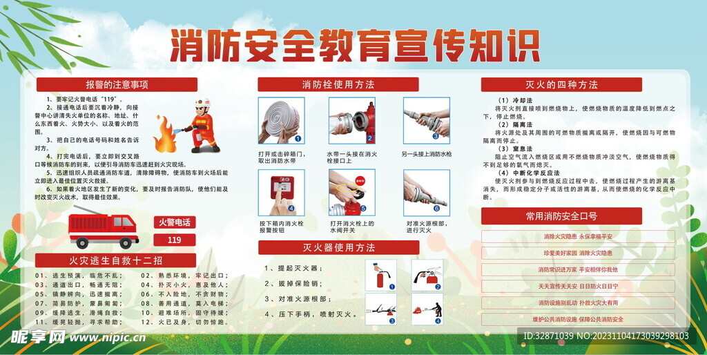 消防安全教育宣传知识