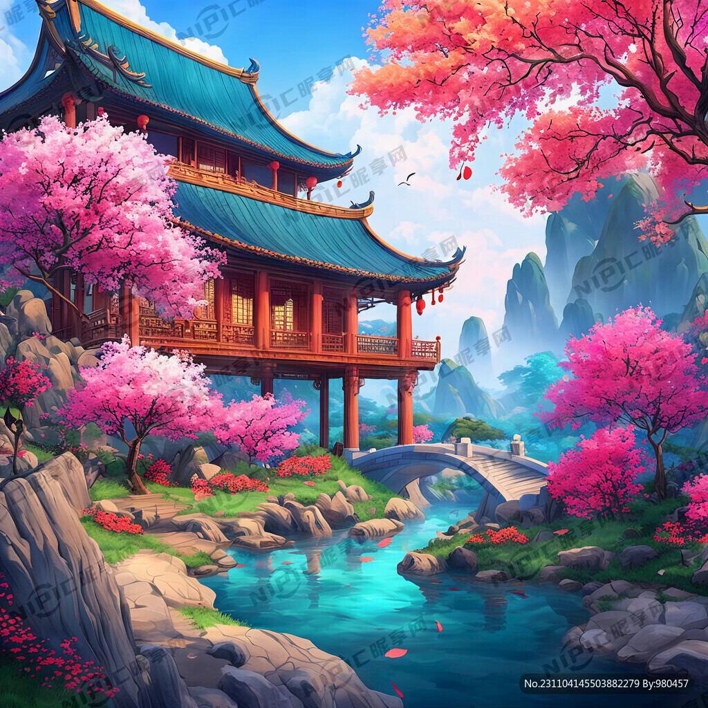 游戏梦幻唯美新中式风景 超高清