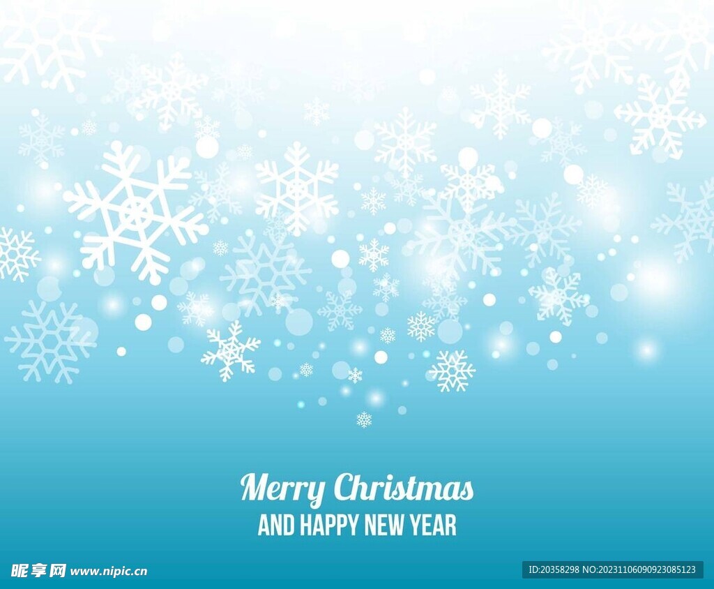 冬季雪花背景矢量