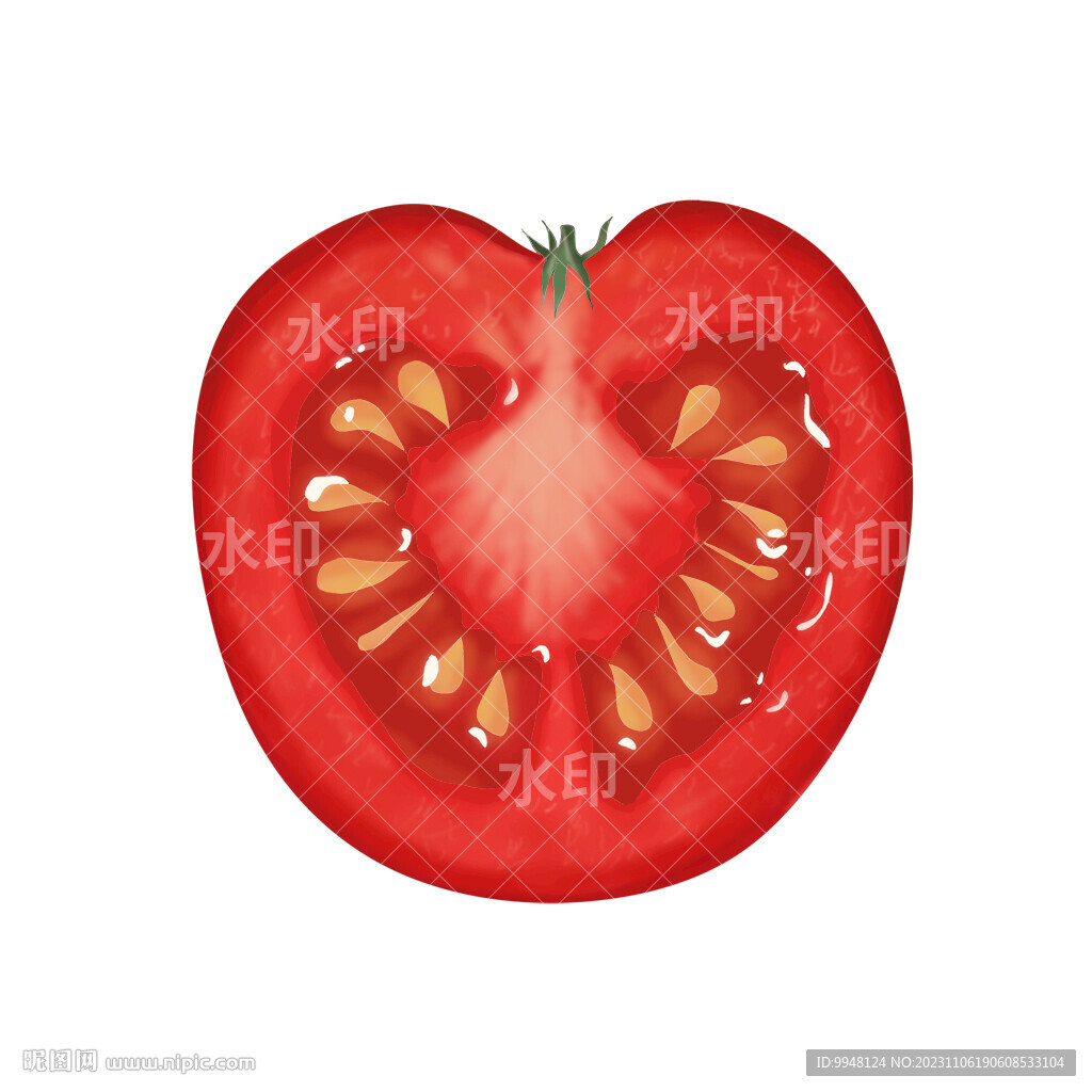 蔬菜番茄西红柿手绘卡通插画