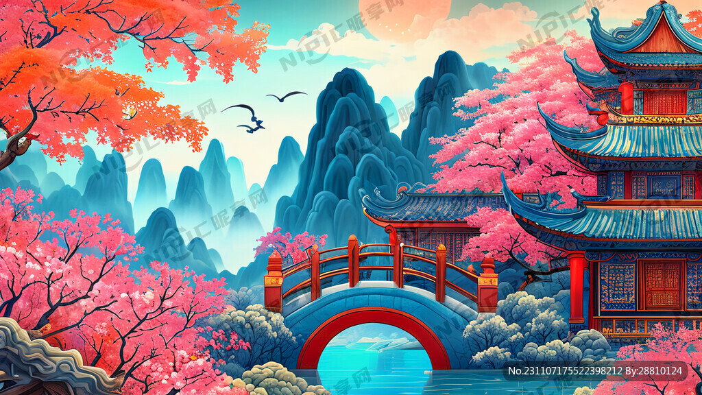 游戏梦幻唯美新中式风景 超高清