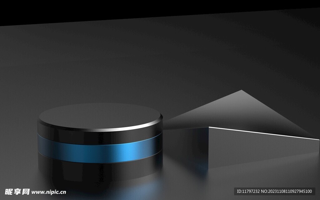 黑色电商展台金属背景