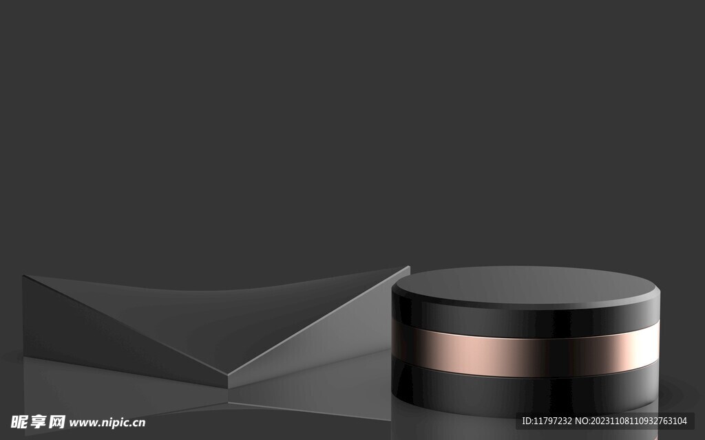 金属黑色电商展台