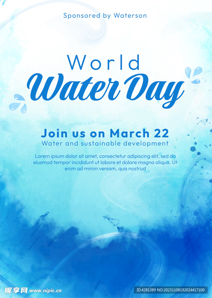 世界水日海报