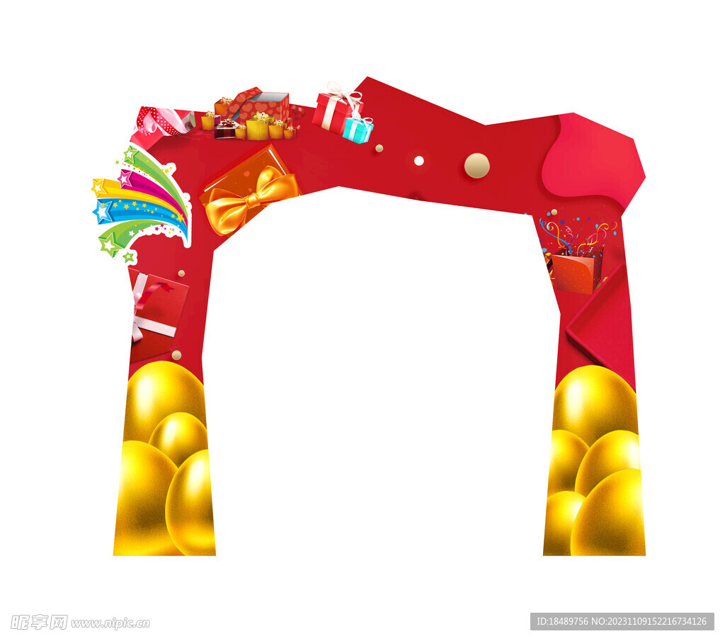 砸金蛋异形门头