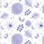 矢量长春花线条花朵 海报底图