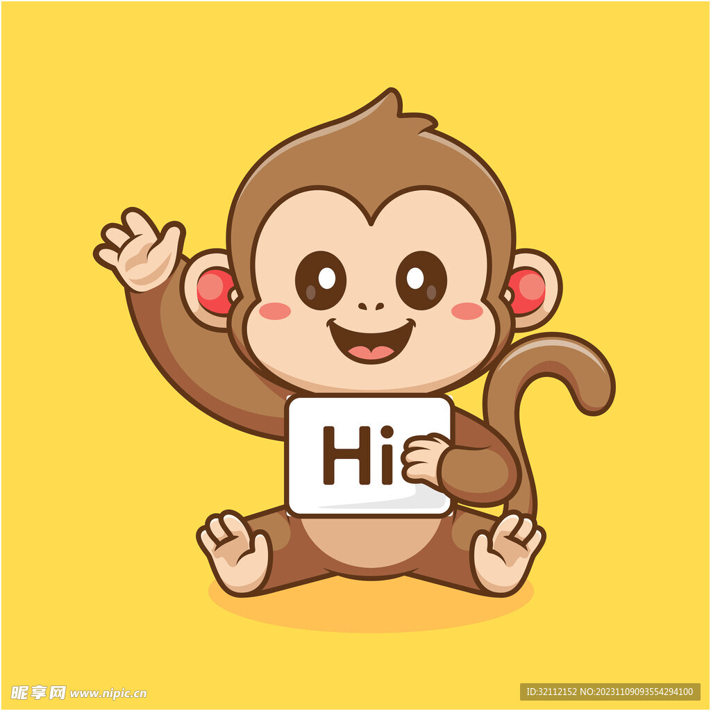 矢量卡通猴子