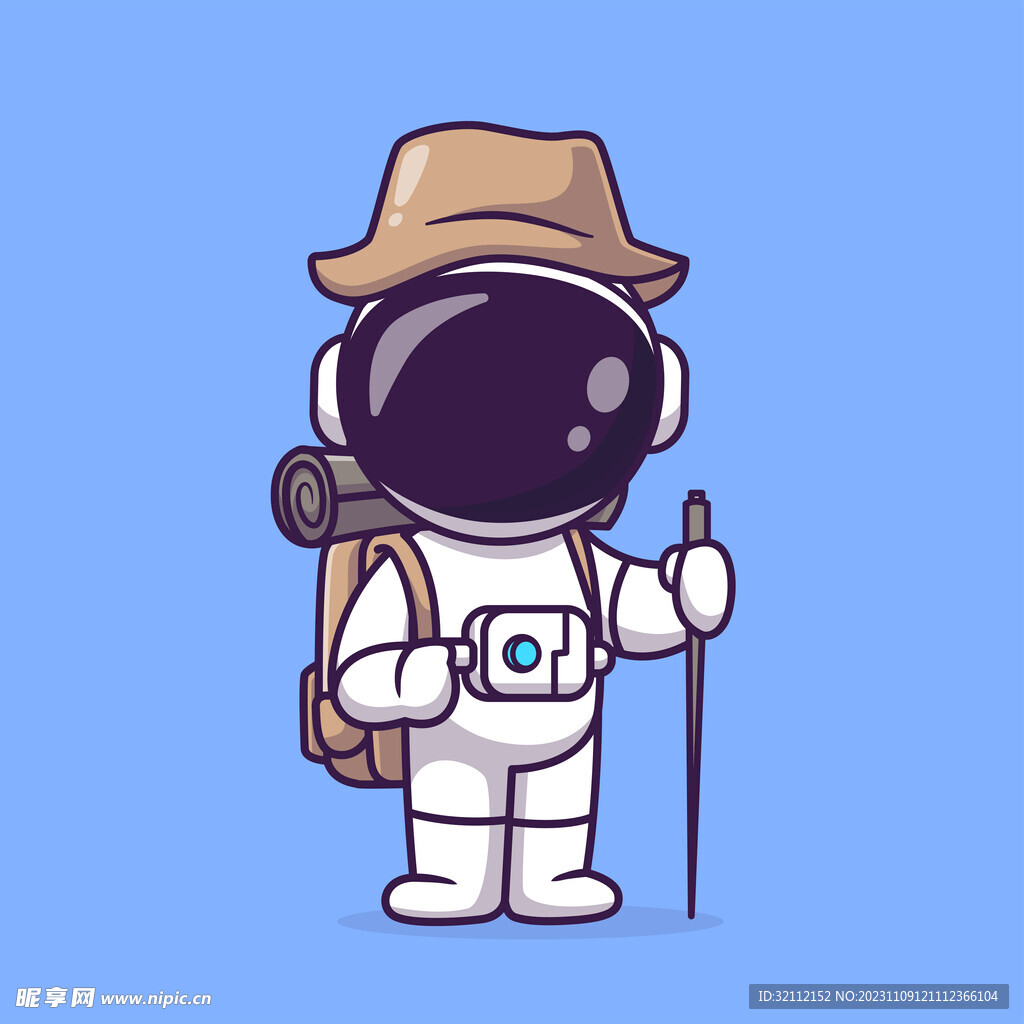 矢量卡通宇航员