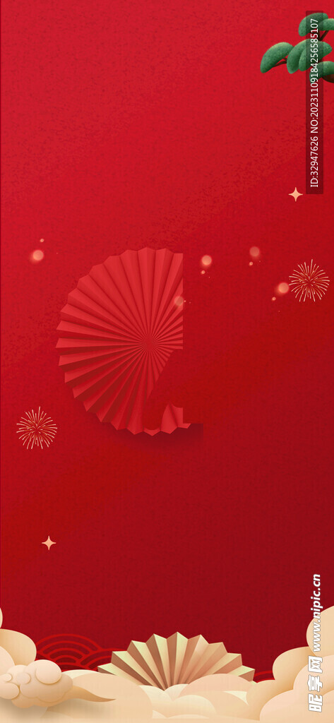 红色喜庆年背景