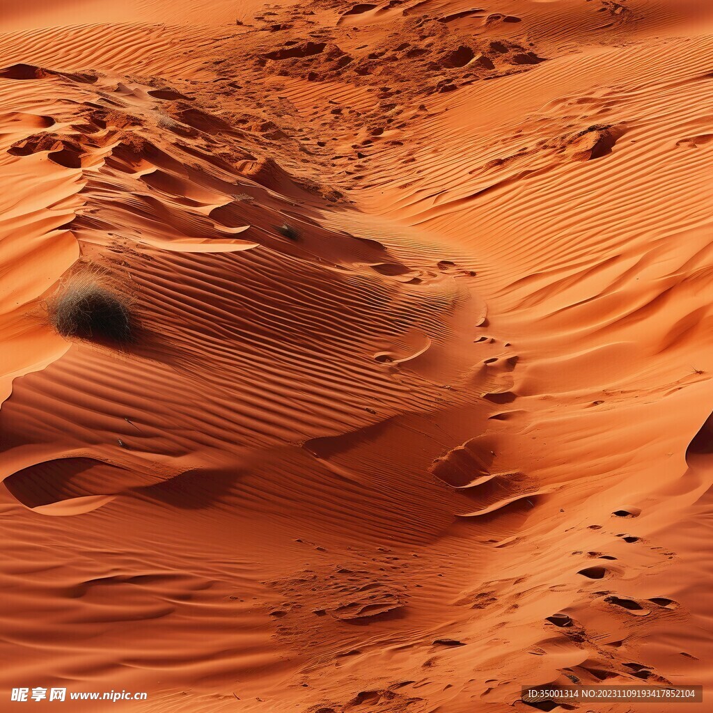 无缝航拍俯拍沙漠地景