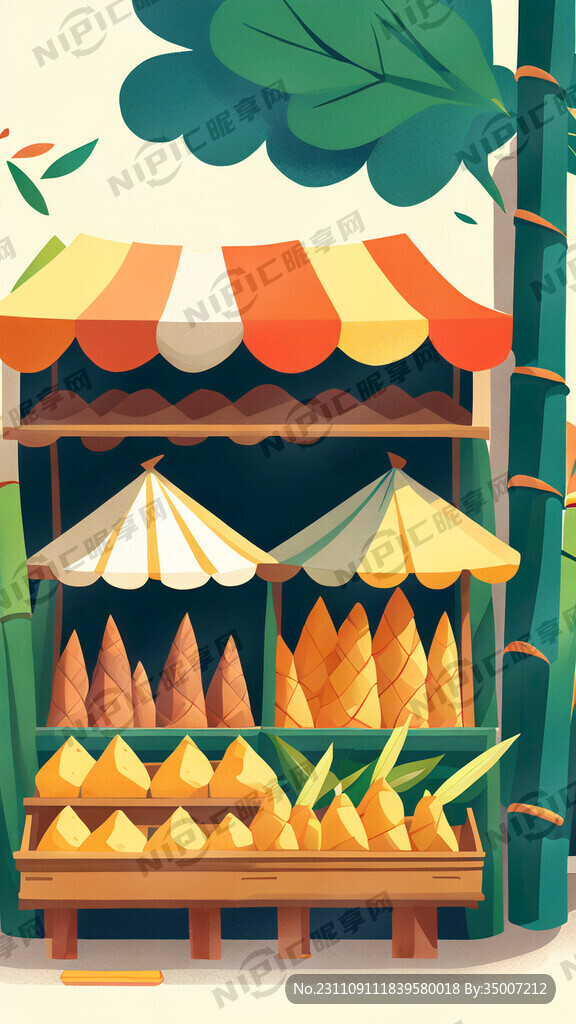 竹笋节 集市 海报 简单些