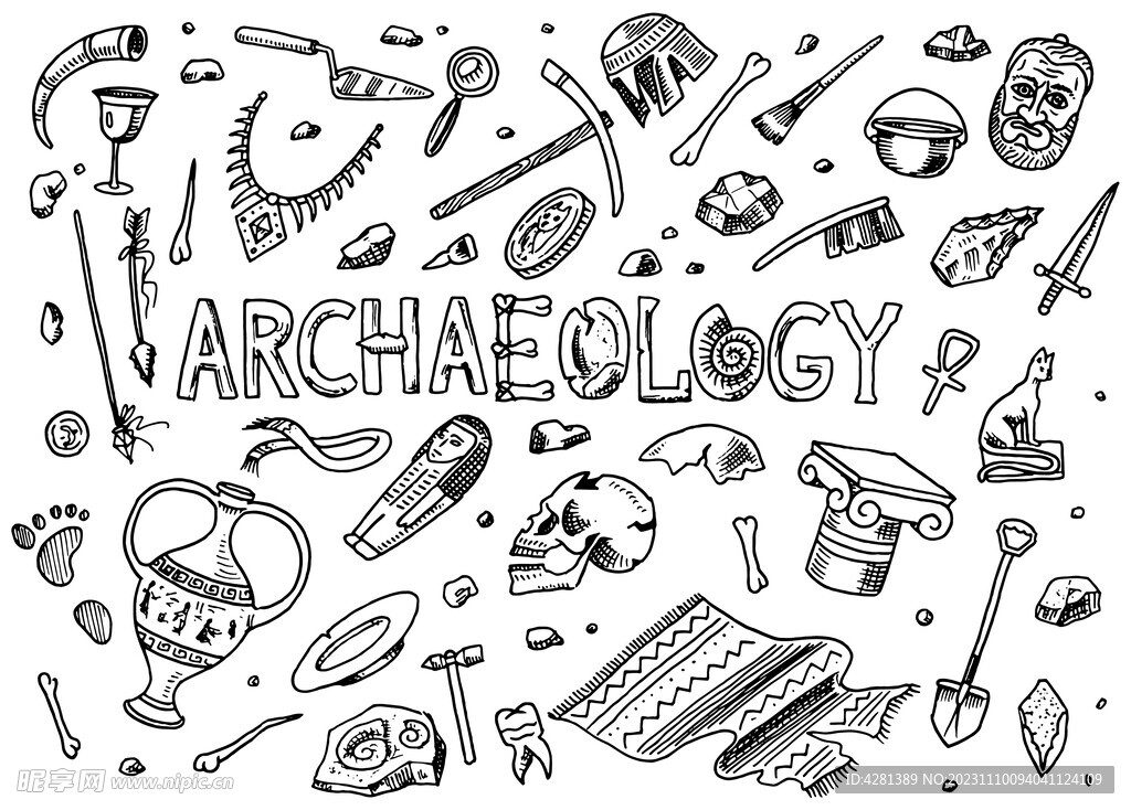考古矢量图标