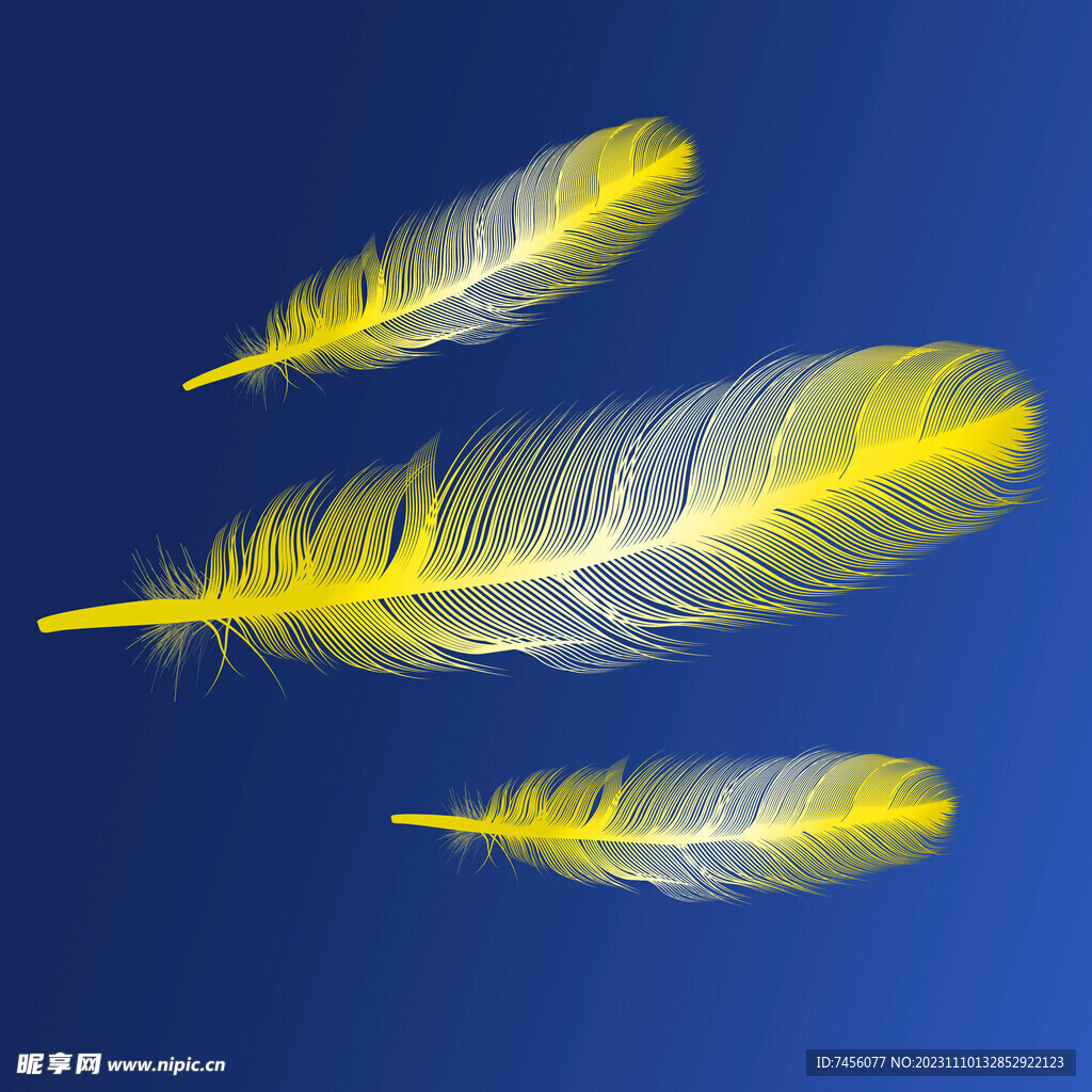 水彩羽毛唯美挂画装饰画