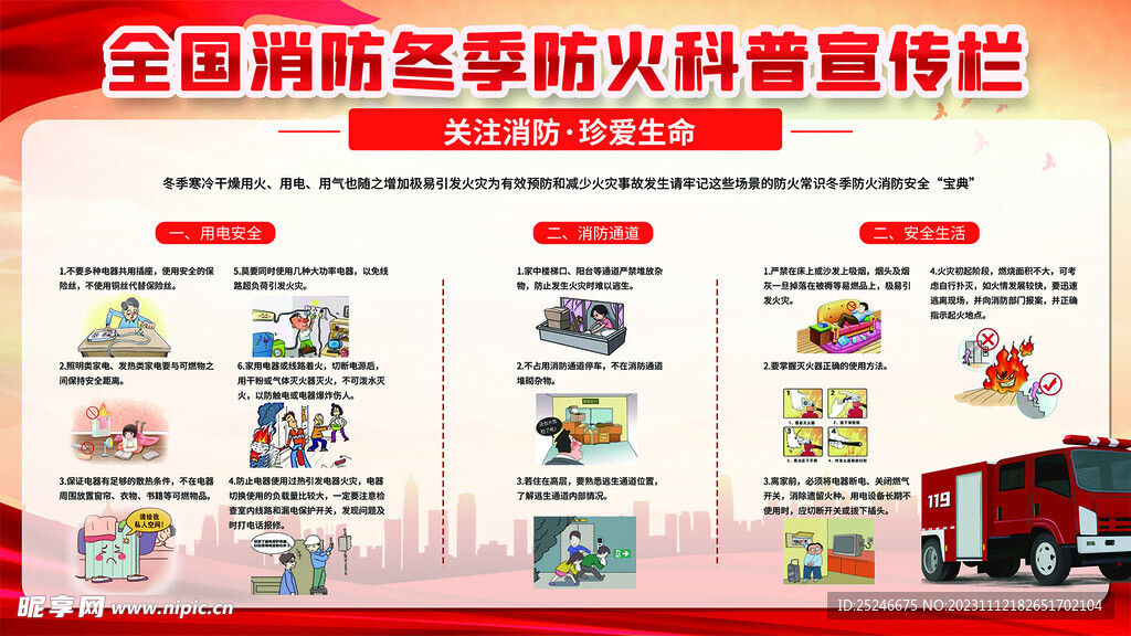 冬季防火宣传栏