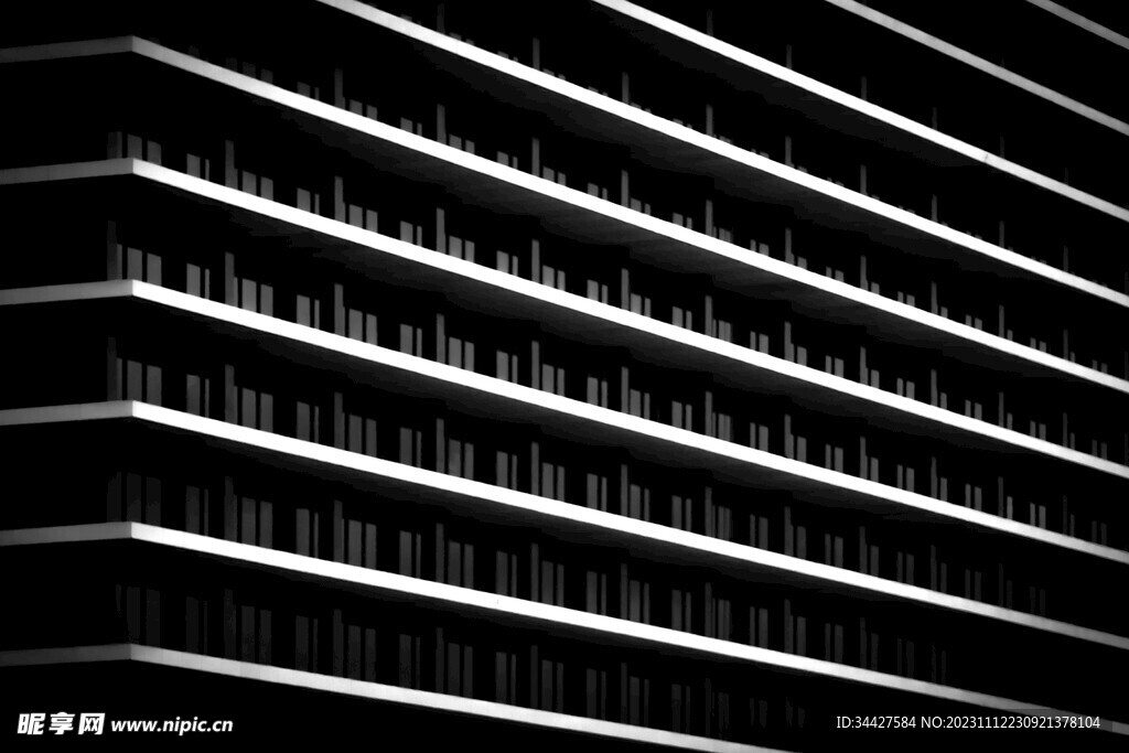 黑白方形立体图案