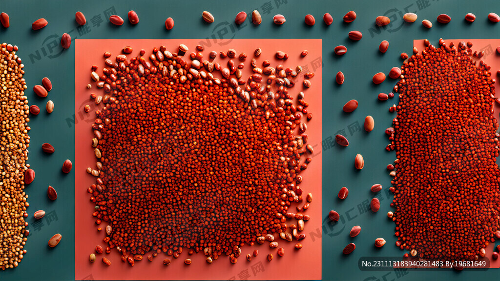 红高粱颗粒 数量多多 纯色背景
