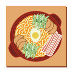  卡通面条矢量插画素材