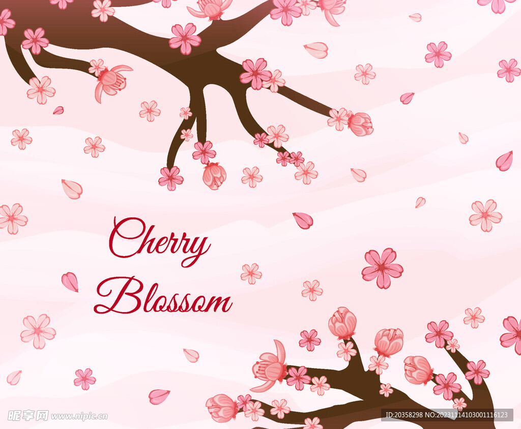 春天樱花的背景