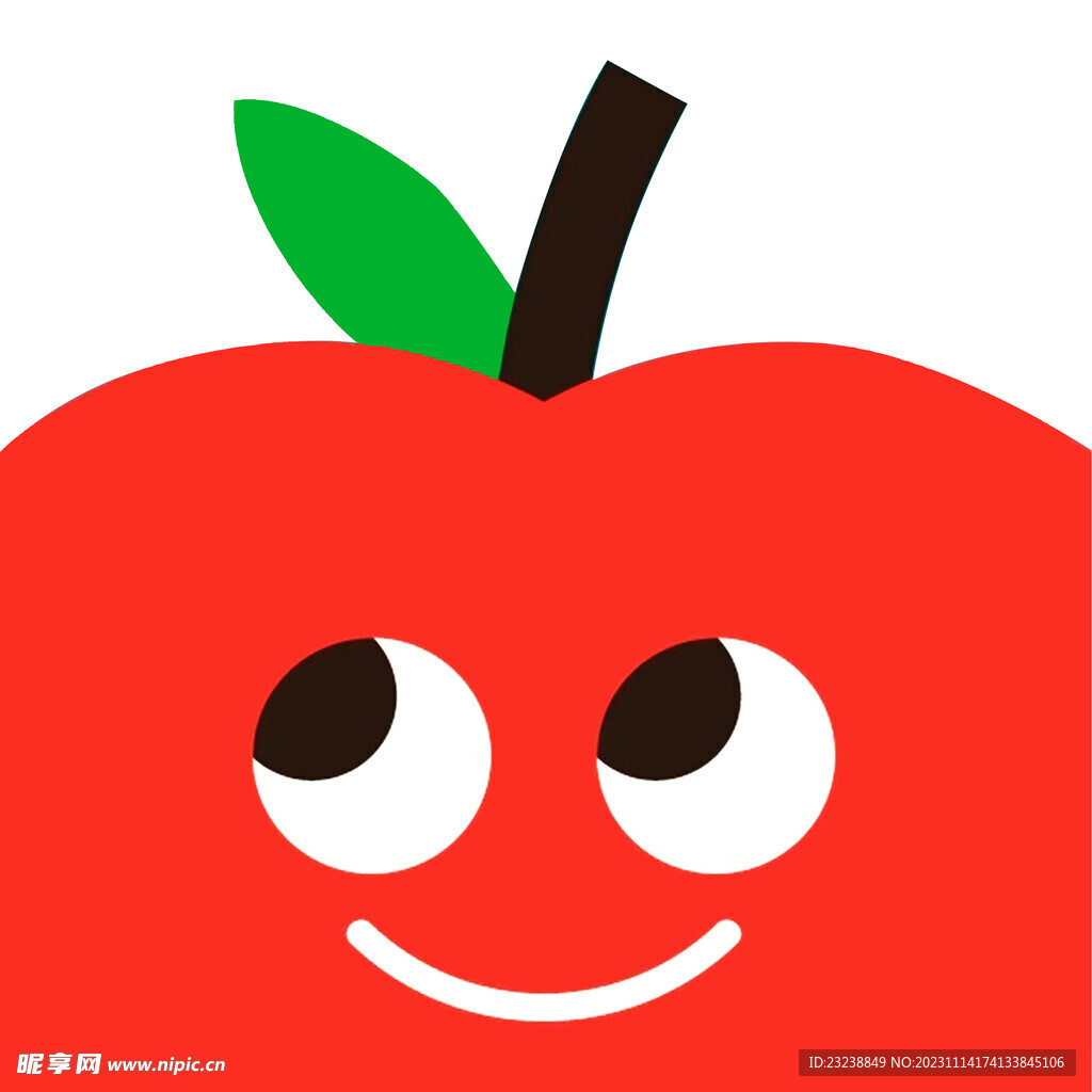 可爱卡通苹果便签纸图案