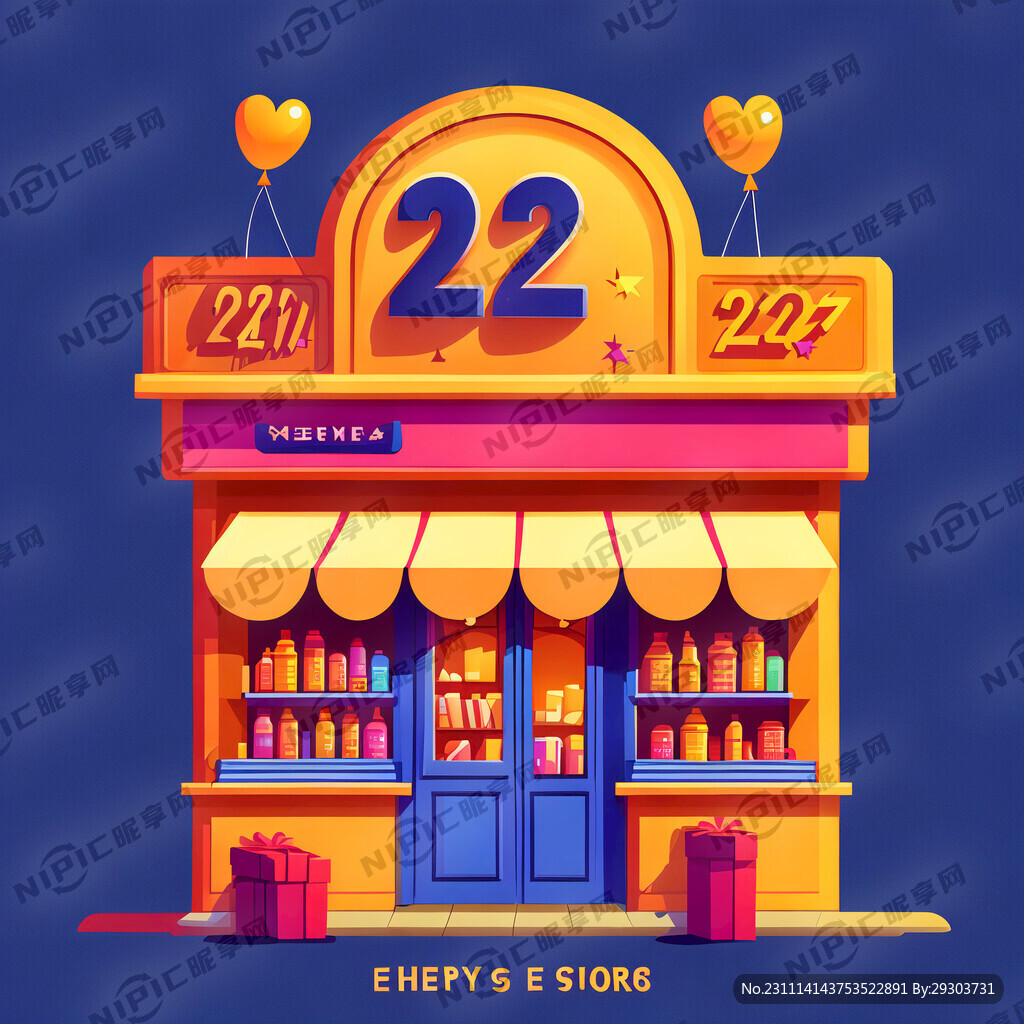 24周年店庆主题 暖色调